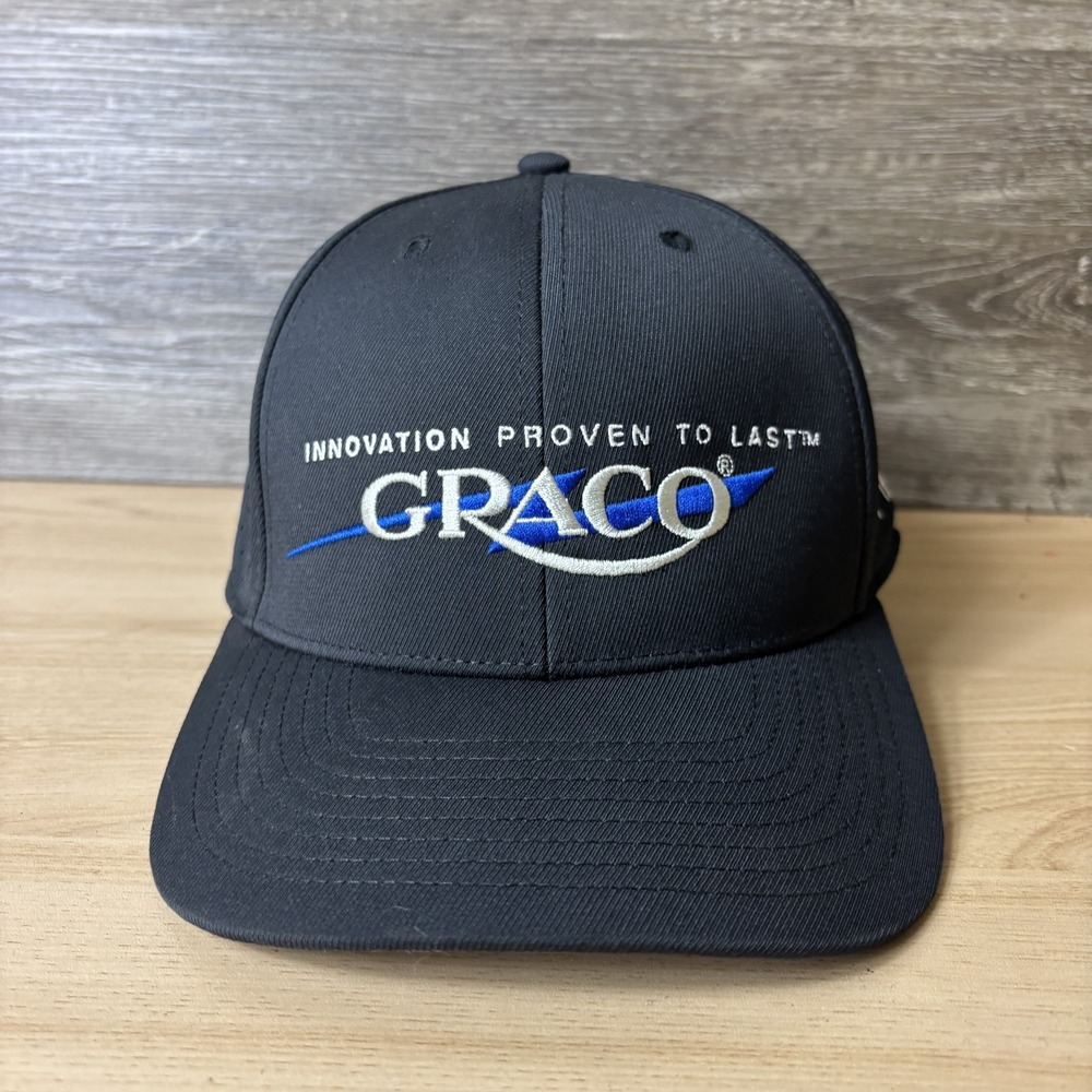 Graco Hat Cap Snap Back Black Mesh Embroidered Logo EST 1926 Trucker Mens
